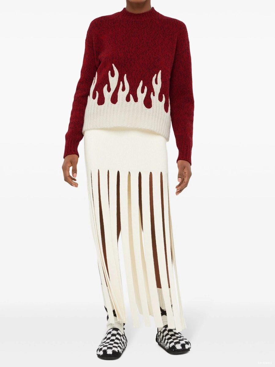Cheap wool-cashmere Alanui jumper blend Women crew-neck 0823